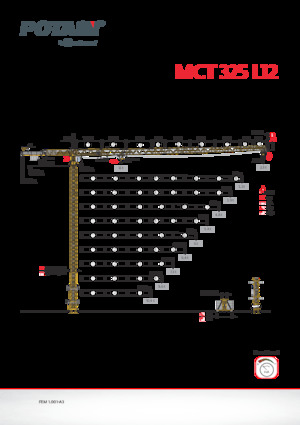 Баштові крани - штанга струмоприймача - верхнеповоротні Potain MCT 325 L12
