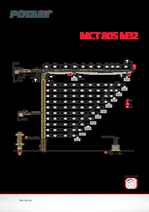 Баштові крани - штанга струмоприймача - верхнеповоротні Potain MCT 805 M32