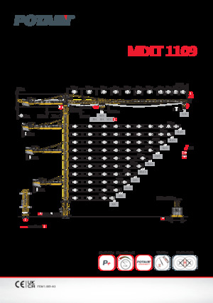 Баштові крани - штанга струмоприймача - верхнеповоротні Potain MDLT 1109