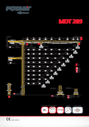 Баштові крани - штанга струмоприймача - верхнеповоротні Potain MDT 289