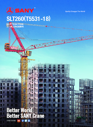 Баштові крани - штанга струмоприймача - верхнеповоротні Sany SLT260 