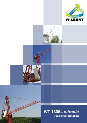 Баштові крани - вантажопідйомна стріла - верхнеповоротні Wilbert WT 1305 L e.tronic