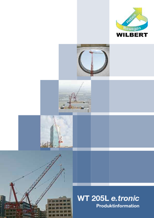 Баштові крани - вантажопідйомна стріла - верхнеповоротні Wilbert WT 205 L e.tronic