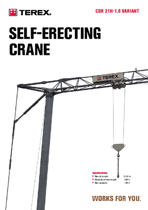 Баштові крани - штанга струмоприймача - нижнеповоротні Terex Comedil (Zeppelin) CBR 21 H