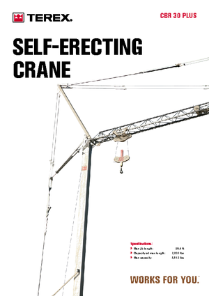 Баштові крани - штанга струмоприймача - нижнеповоротні Terex Comedil (Zeppelin) CBR 30 Plus