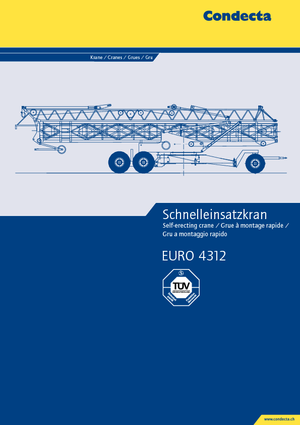 Баштові крани - штанга струмоприймача - нижнеповоротні Condecta E 4312