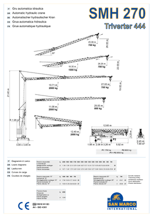 Баштові крани - штанга струмоприймача - нижнеповоротні San Marco SMH 270
