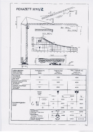 Баштові крани - штанга струмоприймача - нижнеповоротні KSD TK  3210/2 (2,5 m)