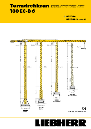 Баштові крани - штанга струмоприймача - верхнеповоротні Liebherr 130 EC-B 6