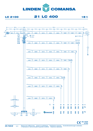 Баштові крани - штанга струмоприймача - верхнеповоротні Comansa 21LC400