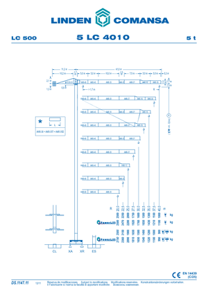 Баштові крани - штанга струмоприймача - верхнеповоротні Comansa 5LC4010