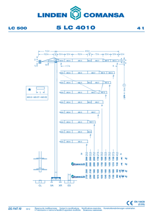 Баштові крани - штанга струмоприймача - верхнеповоротні Comansa 5LC4010