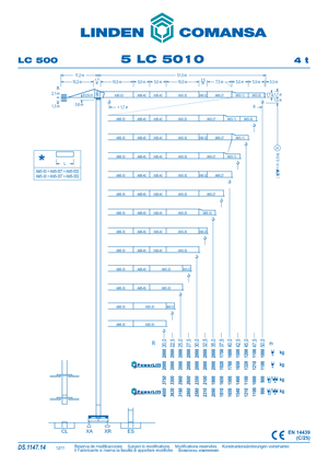 Баштові крани - штанга струмоприймача - верхнеповоротні Comansa 5LC5010