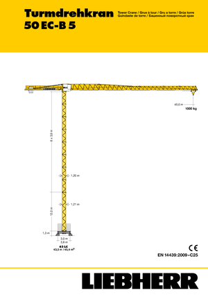 Баштові крани - штанга струмоприймача - верхнеповоротні Liebherr 50 EC-B 5
