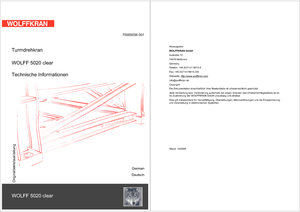 Баштові крани - штанга струмоприймача - верхнеповоротні Wolffkran 5020.8 clear