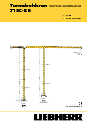 Баштові крани - штанга струмоприймача - верхнеповоротні Liebherr 71 EC-B