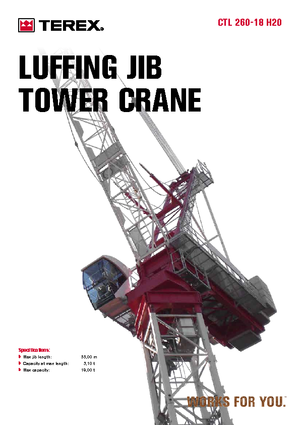 Баштові крани - штанга струмоприймача - верхнеповоротні Terex Comedil (Zeppelin) CTL 260-18