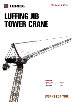 Баштові крани - штанга струмоприймача - верхнеповоротні Terex Comedil (Zeppelin) CTL 440-24