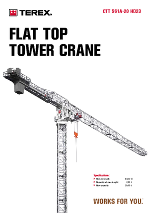 Баштові крани - штанга струмоприймача - верхнеповоротні Terex Comedil (Zeppelin) CTT 561 A 20