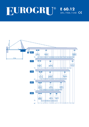 Баштові крани - штанга струмоприймача - верхнеповоротні Eurogru ® E 60.12