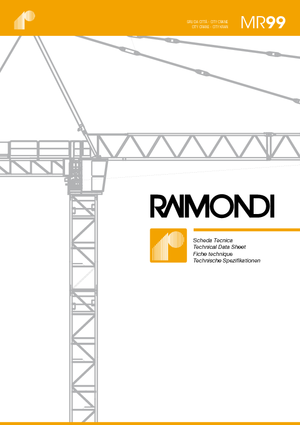 Баштові крани - штанга струмоприймача - верхнеповоротні Raimondi MR 99-B