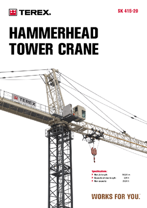 Баштові крани - штанга струмоприймача - верхнеповоротні Terex Peiner SK 415-F-Ts 212.1