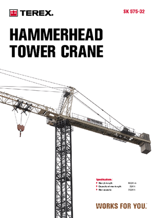 Баштові крани - штанга струмоприймача - верхнеповоротні Terex Peiner SK 575-E-Ts 213.1