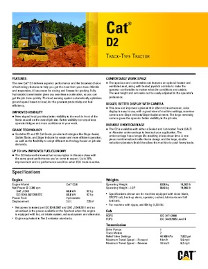 Гусеничні бульдозери Caterpillar D2 LGP