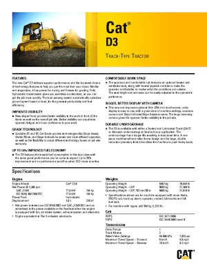 Гусеничні бульдозери Caterpillar D3 XL