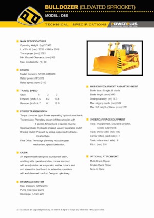 Гусеничні бульдозери PowerPlus D8S