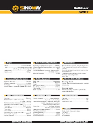 Гусеничні бульдозери Sinoway SWD7