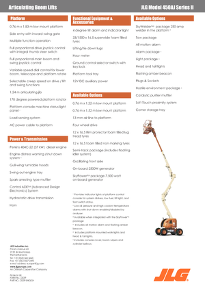 Колісні підйомники з шарнірною стрілою JLG 450 AJ Serie II