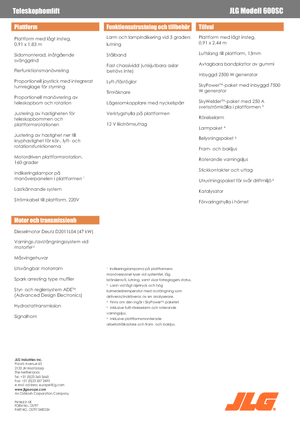Гусеничні телескопічні підйомники JLG 600SC