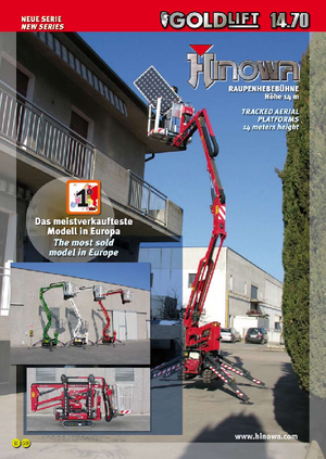 Гусеничні підйомники з шарнірною стрілою Hinowa GL 14.70