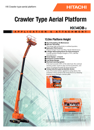 Гусеничні телескопічні підйомники Hitachi HX 140 B