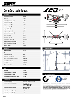 Гусеничні підйомники з шарнірною стрілою TEUPEN LEO15GT