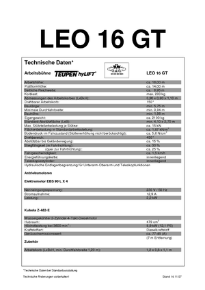 Гусеничні підйомники з шарнірною стрілою TEUPEN Leo 16 GT