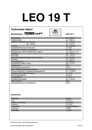 Гусеничні підйомники з шарнірною стрілою TEUPEN Leo 19 T