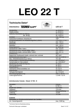 Гусеничні телескопічні підйомники TEUPEN Leo 22 T