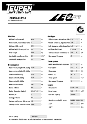 Гусеничні підйомники з шарнірною стрілою TEUPEN LEO23GT 