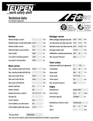 Гусеничні підйомники з шарнірною стрілою TEUPEN LEO23GT 
