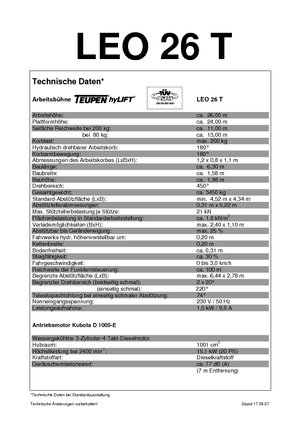 Гусеничні телескопічні підйомники TEUPEN Leo 26 T