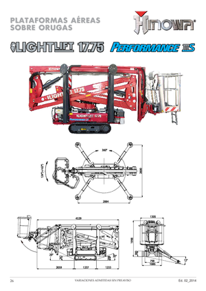 Гусеничні підйомники з шарнірною стрілою Hinowa Lightlift 17.75 Performance IIIS MK3