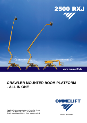 Гусеничні підйомники з шарнірною стрілою OMMELIFT 2500 RBDXJ