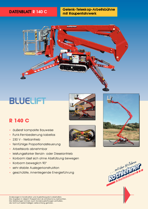 Гусеничні телескопічні підйомники Bluelift - Rothlehner R 140 C