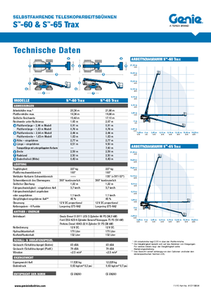 Гусеничні телескопічні підйомники Genie S-60 TraX