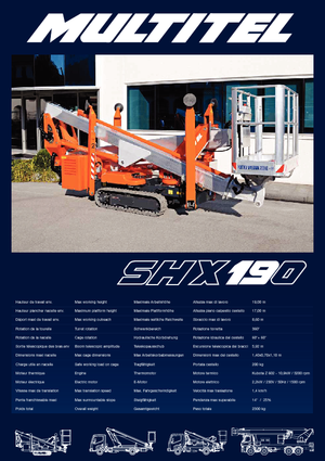 Гусеничні підйомники з шарнірною стрілою Multitel SHX 190