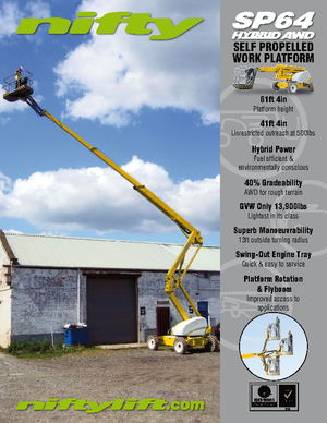 Колісні підйомники з шарнірною стрілою Niftylift SP 64 Hybrid