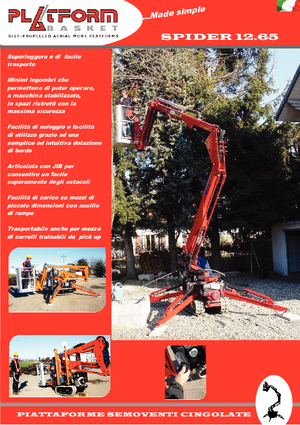 Гусеничні підйомники з шарнірною стрілою Basket Spider 12.65