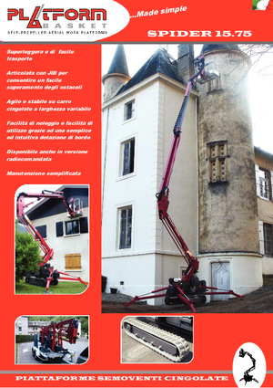 Гусеничні підйомники з шарнірною стрілою Basket Spider 15.75 E-Pro